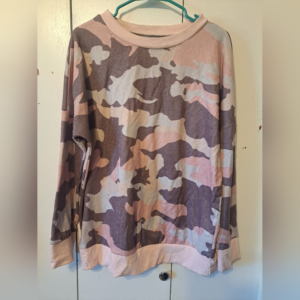 Pink Camo Long Sleeve Shirt
